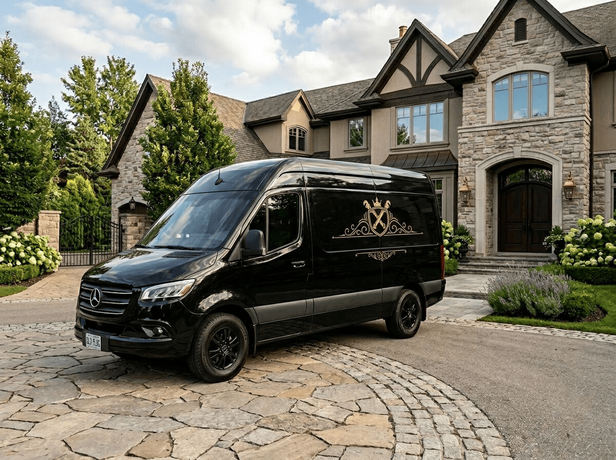 Plumbing service van